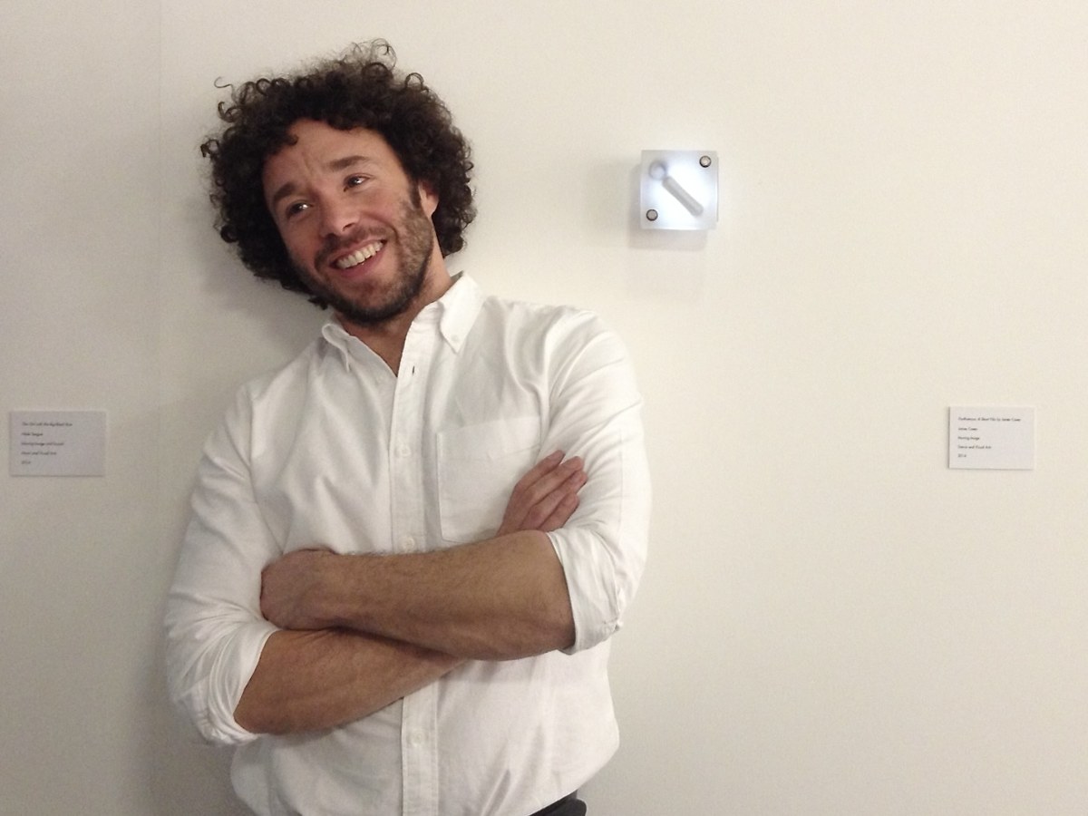 James Casey at a university art exhibition